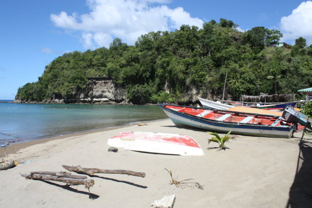een van de strandjes van St-Lucia