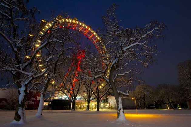 Het reuzenrad in Het Prater.