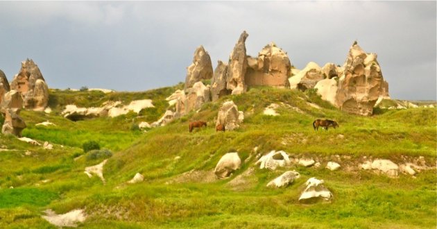 Paardenvallei in Cappadocië.