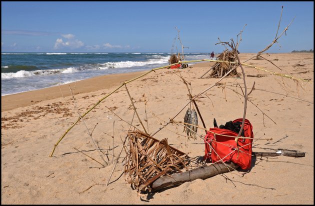 Stilleven op het strand