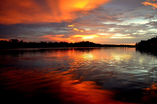 Santubong, zonsondergang