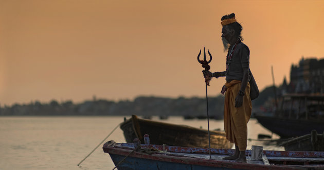 Sadhu in red