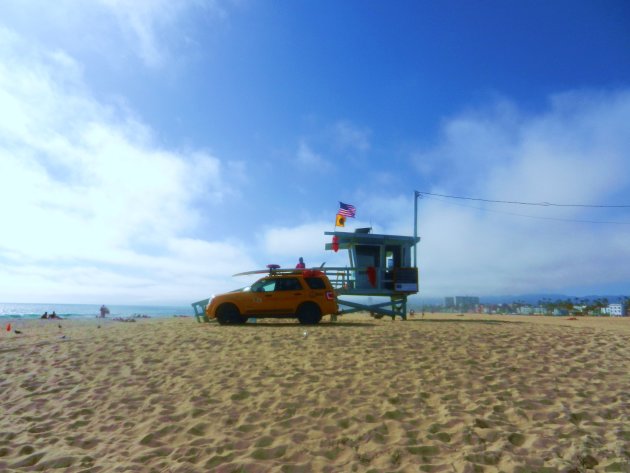 Santa Monica Beach, lifeguard LA. 