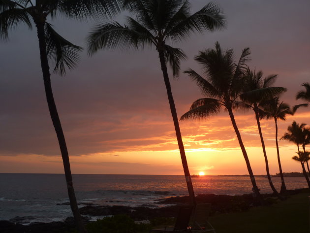 sunset in Kona