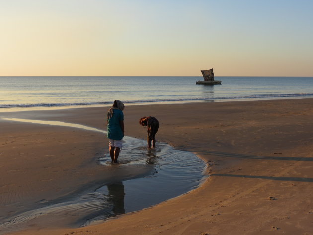 On the beach