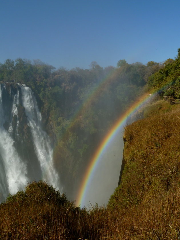 Dubbele regenboog bij de Victoria Falls