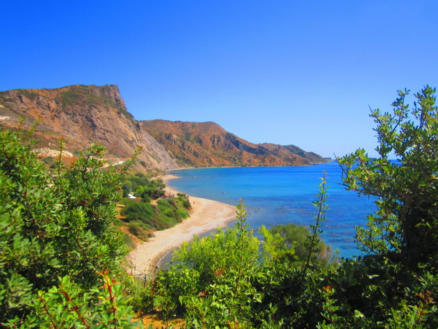 Uitzicht op Dafni Beach, Zakynthos