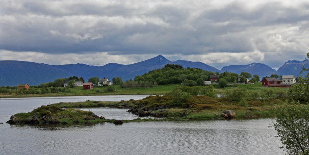 weids uitzicht op de Lofoten