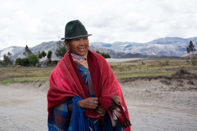 A Lady at Laguna de Quilotoa