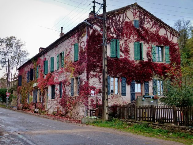 Huis in herfsttooi