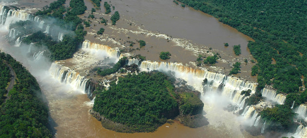 Foz do Iguazu uit de lucht