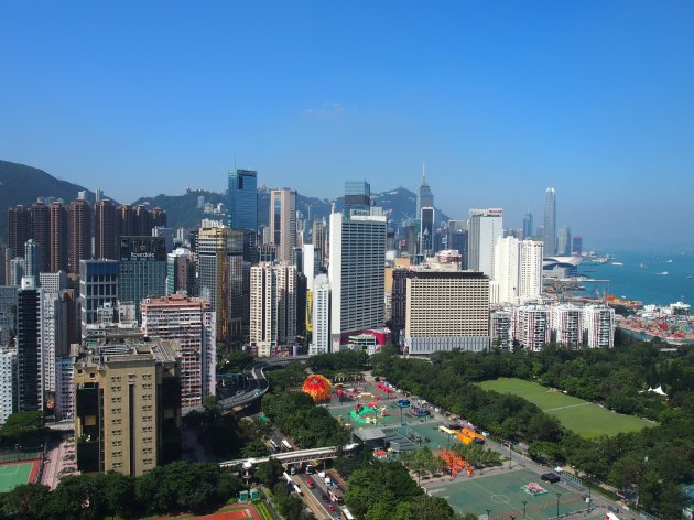 Wolkenloos Hongkong