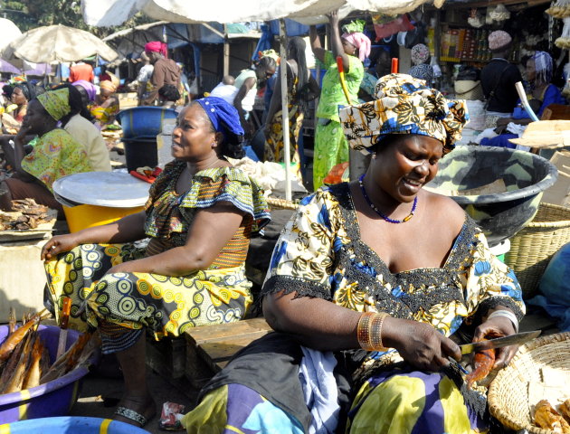 vrouwen op de markt