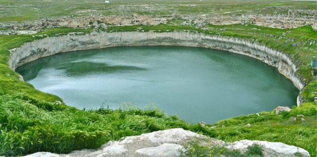 Een sinkhole in Turkije.