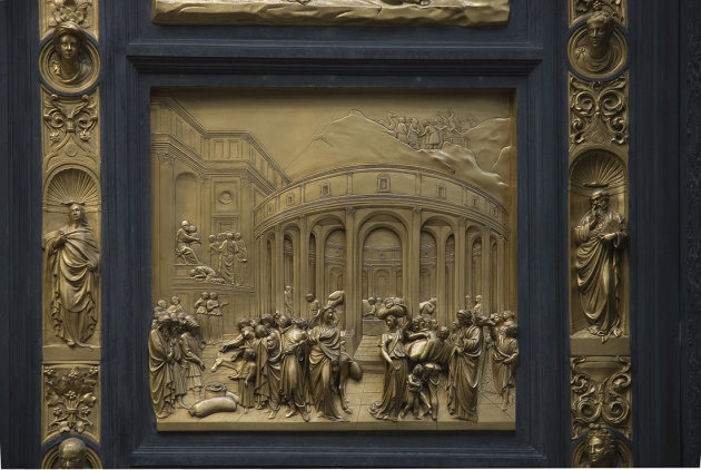 Bronzen deur van het Baptisterium in Florence