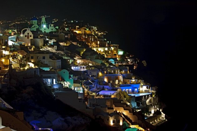 Oia bij nacht