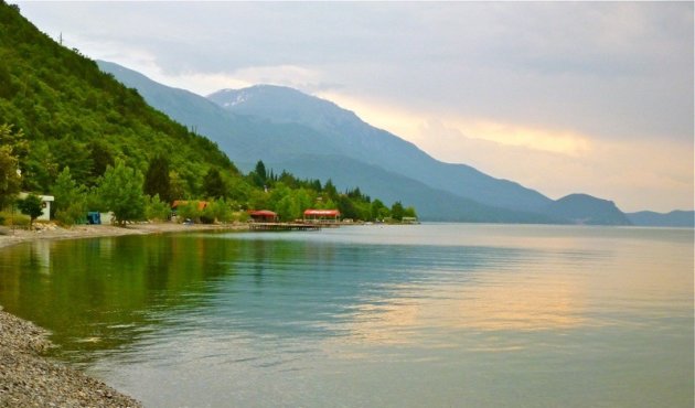 Het meer van Ohrid.