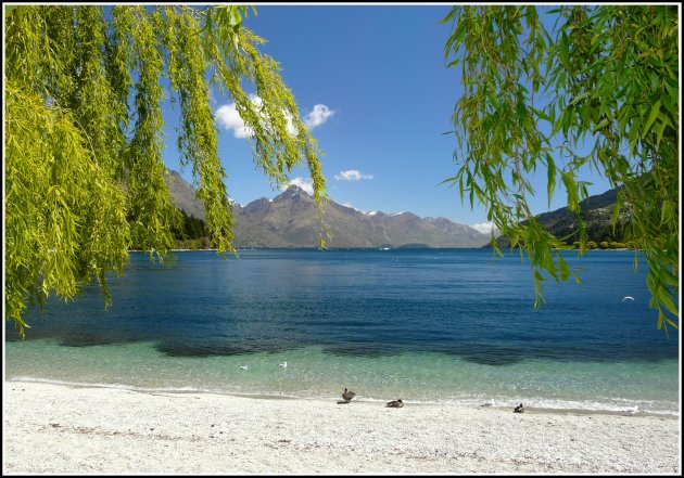 Uitzicht vanuit Queenstown. 