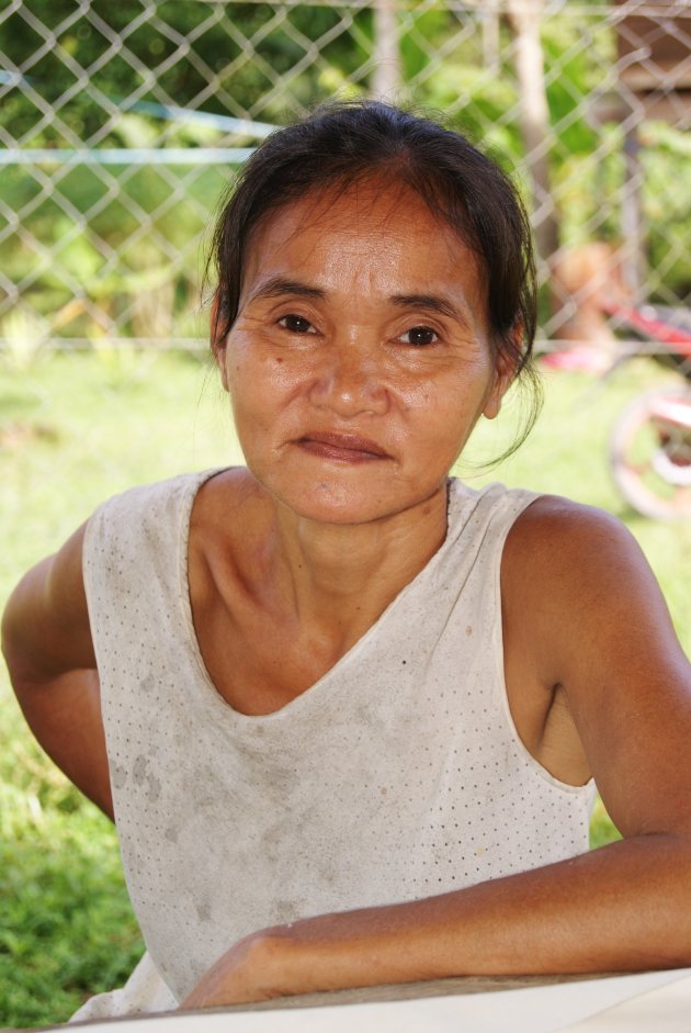 Penan vrouw op de markt