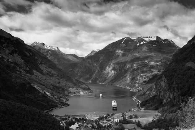 Geiranger fjord view