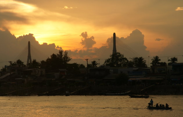 Zonsopkomst aan de Mekong