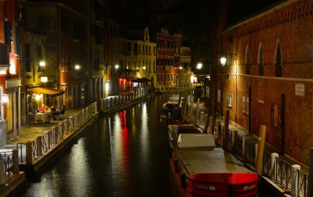 Avond in Venetië.