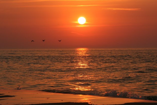 Rustig einde van een mooie dag op Texel