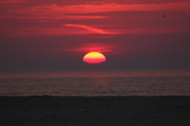 Zon smelt weg aan de horizon