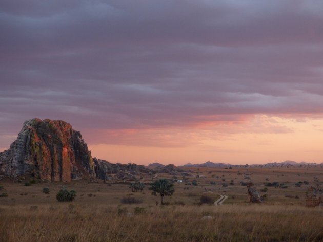 zonsondergang in Isalo