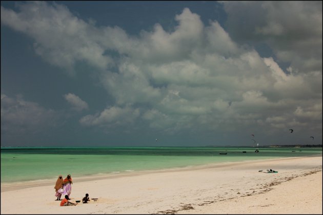 clouds over Zanzibar blue