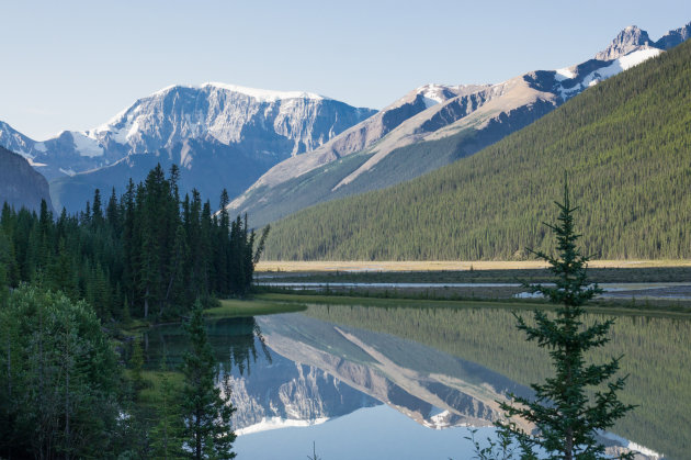 Prachtige uitzichten langs de Icefields Parkway