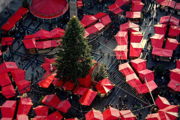 Kerstmarkt van Bovenaf