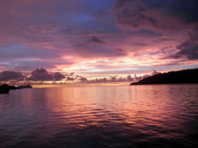 Zonsondergang Borneo in Kota KinaBalu