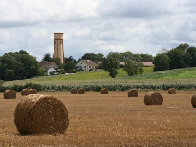 Stro balen landschap