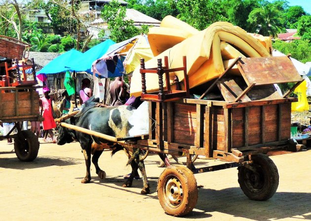 Verhuiswagen in Madagaskar