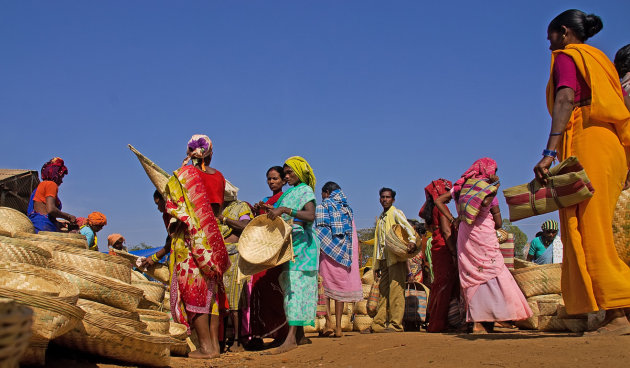 Op de markt in Chhattisgarh