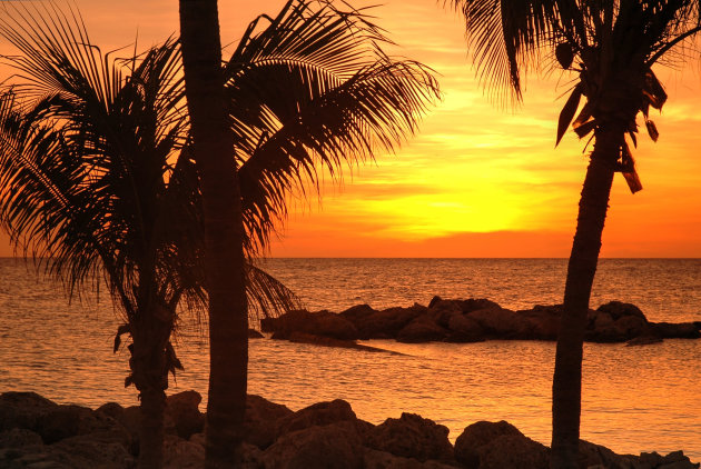 zonsondergang op Curacao