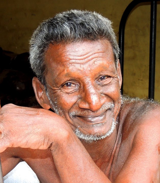 Portret op de Pettah-markt. 