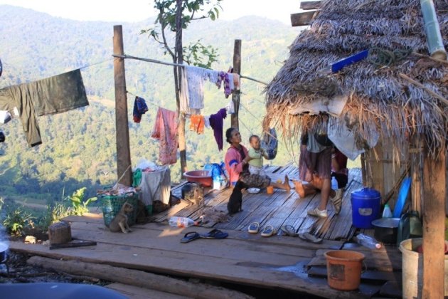 Thaise woning in de bergen.