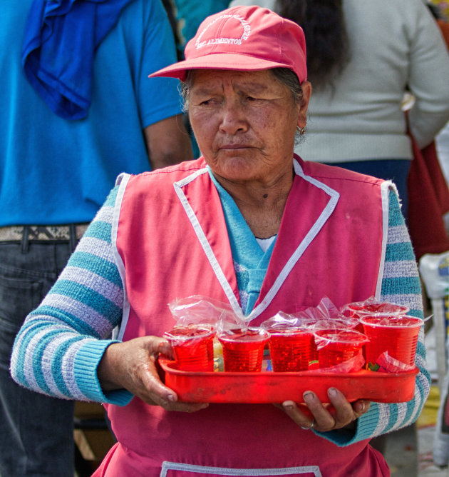 Drankjes voor de marktkooplui