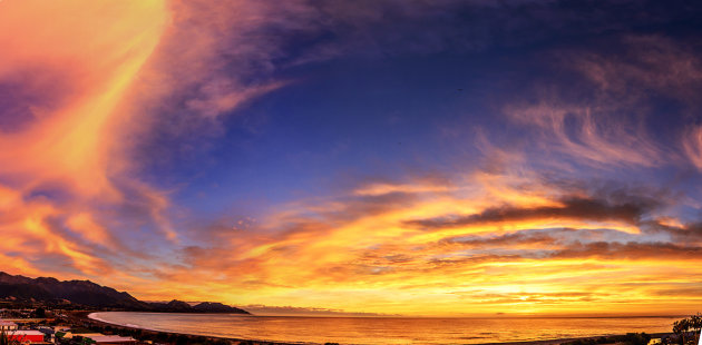 Laatste foto. Panorama Zonsopkomst Kaikoura