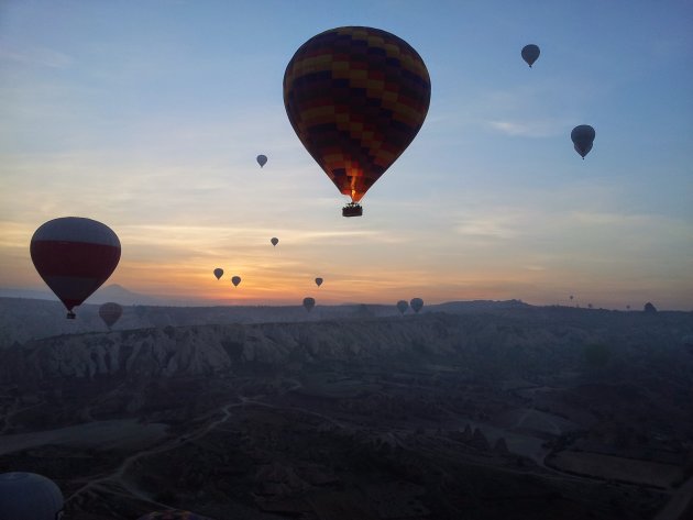 Dageraad vanuit een ballon