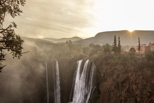 Cascades van Ouzoud bij zonsopkomst