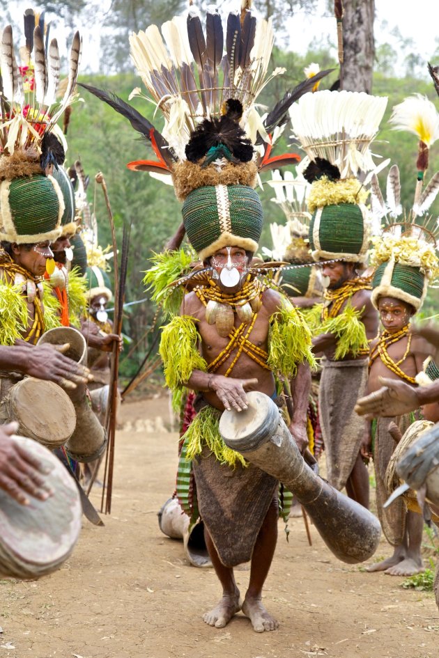 Dorpsfeest in Simbai