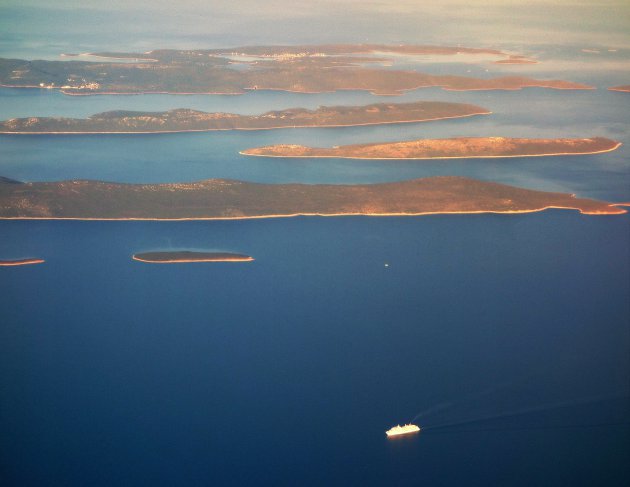 Cruiseschip voor de Kroatische Kust