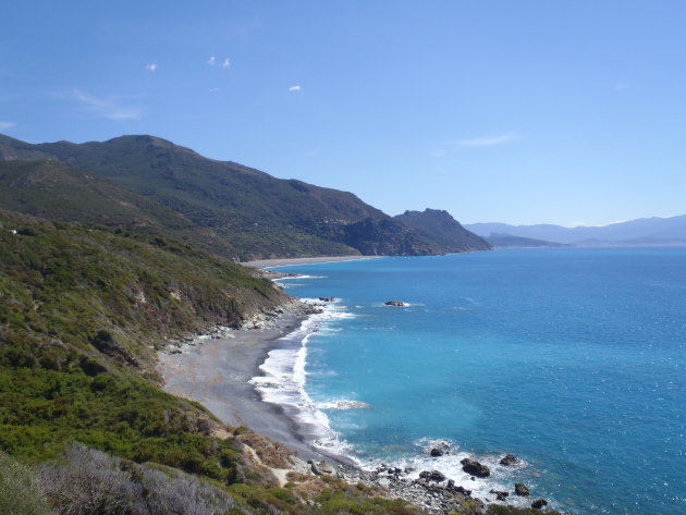 Mooi uizicht in Corsica, tijdens fietstrektocht