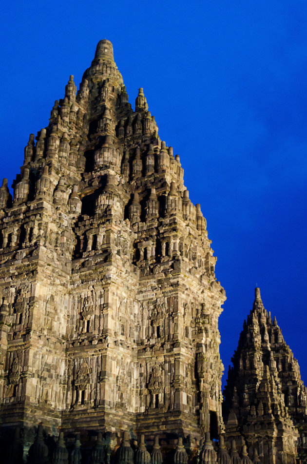 Prambanan in het blauwe uurtje