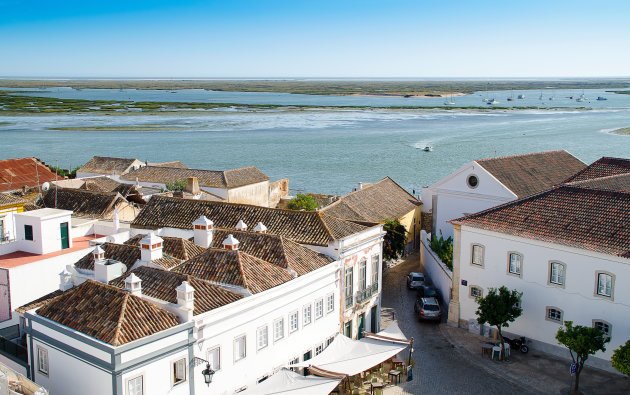 Uitzicht vanuit Faro over Ria Formosa