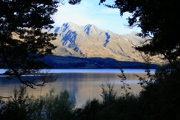 het noordelijkste puntje van Lake Wakatipu