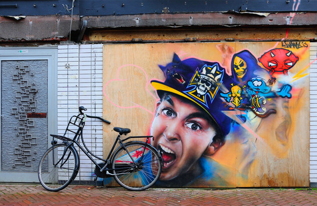 Fiets en Streetart gaan goed samen